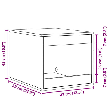 Kattenbakkast 47x59x42 cm bewerkt hout sonoma eikenkleurig