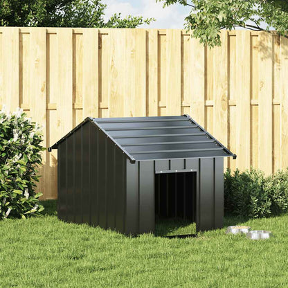 Hondenhok met dak 83x130x85 cm gegalvaniseerd staal
