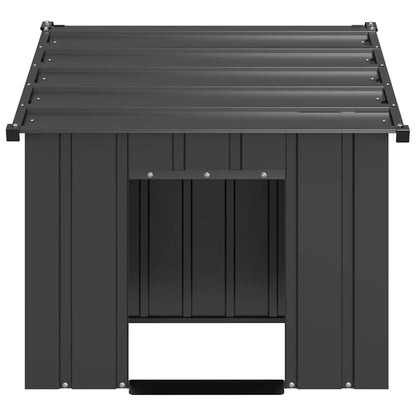 Hondenhok met dak 83x130x85 cm gegalvaniseerd staal