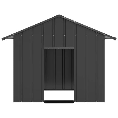 Hondenhok met dak 131x101x102 cm gegalvaniseerd staal