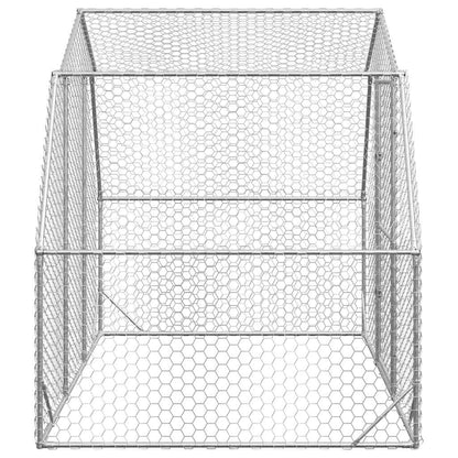 Kippenren 2,5x2x2,25 m gegalvaniseerd staal