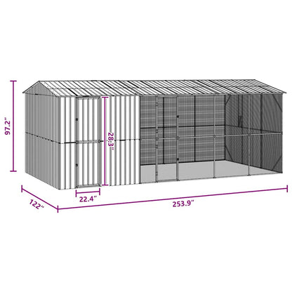 Vogelkooi Antraciet 645 x 310 x 247 cm Gegalvaniseerd staal