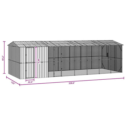 Vogelkooi Antraciet 860 x 310 x 247 cm Gegalvaniseerd staal