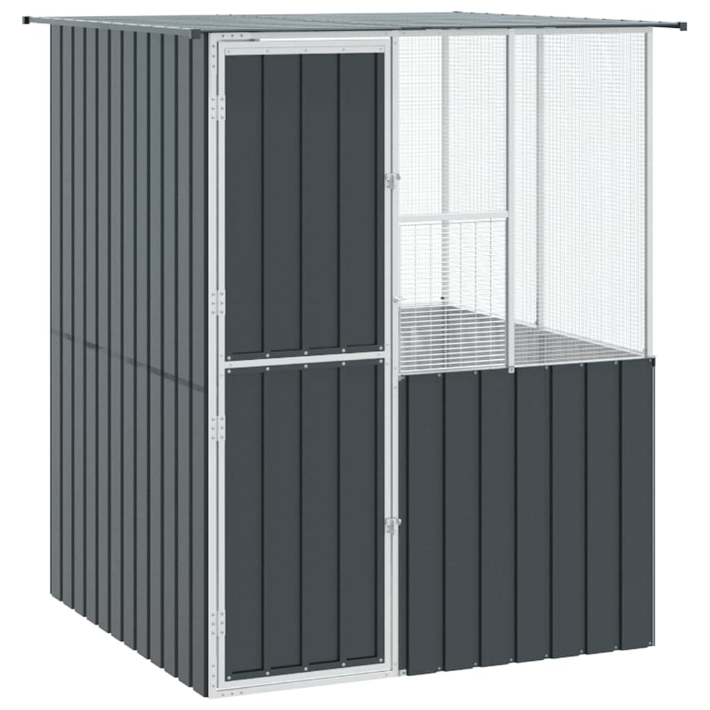 Vogelkooi Antraciet 154 x 154 x 200 cm Gegalvaniseerd staal