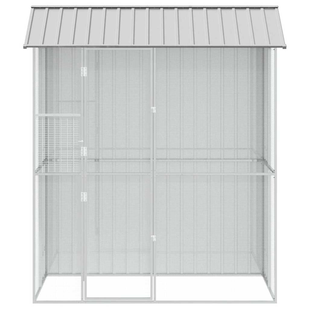 Vogelkooi Grijs 215 x 110 x 247 cm Gegalvaniseerd staal