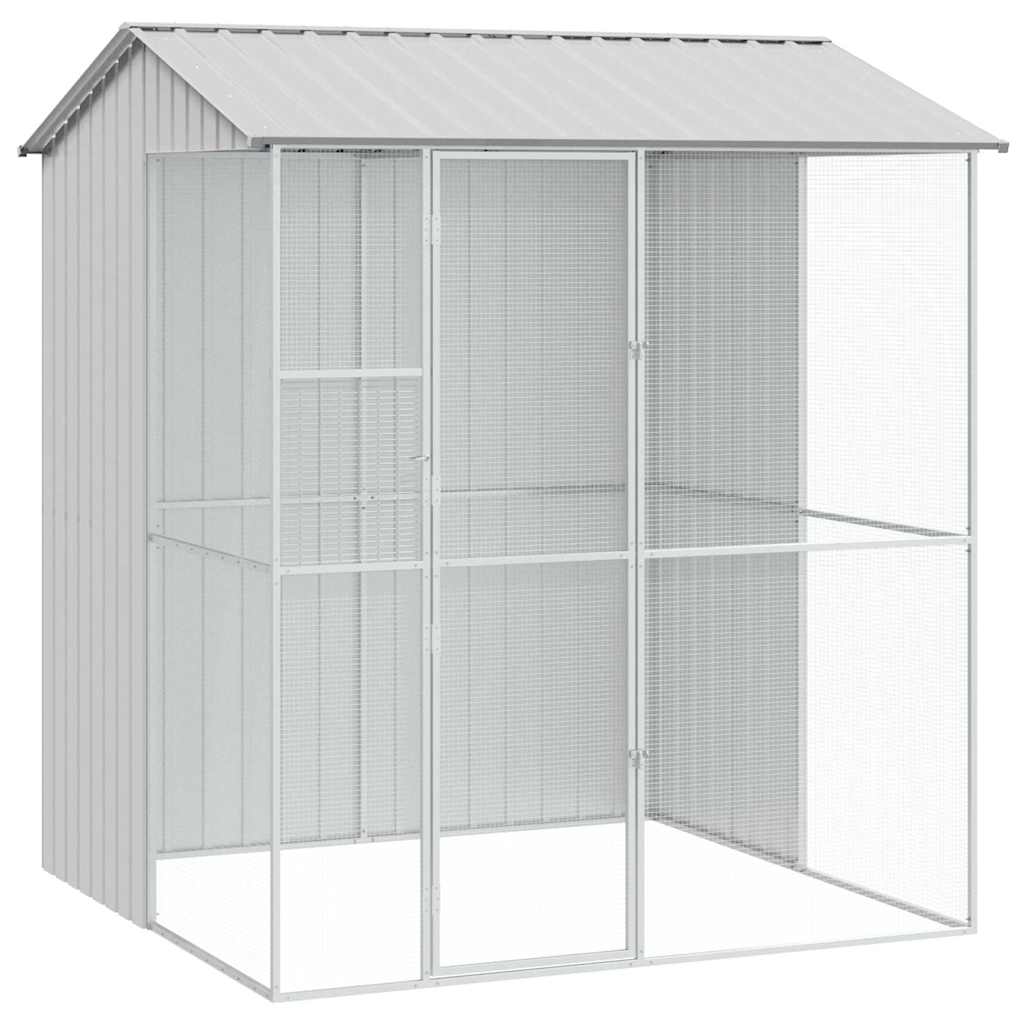 Vogelkooi Grijs 215 x 210 x 247 cm Gegalvaniseerd staal