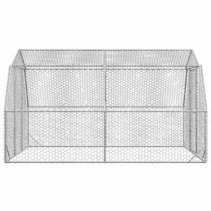 Kippenren 2,5x4x2,25 m gegalvaniseerd staal