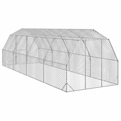 Kippenren 2,5x8x2,25 m gegalvaniseerd staal
