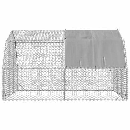 Kippenren met dak 2,5x4x2,25 m gegalvaniseerd staal