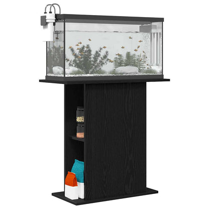 Aquariumstandaard 75x36x72,5 cm bewerkt hout zwart eikenkleurig