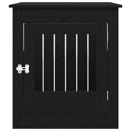 Hondenbenchmeubel 80x64,5x71 cm bewerkt hout zwart eikenkleurig