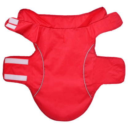 Hondenregenjas met reflecterende strips polyester rood XS