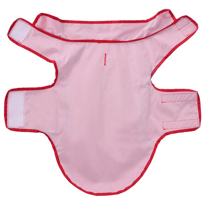 Hondenregenjas met reflecterende strips polyester rood XS