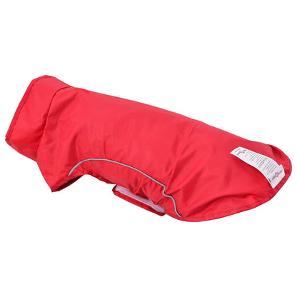 Hondenregenjas met reflecterende strips polyester rood XS