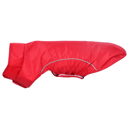 Hondenregenjas met reflecterende strips polyester rood M