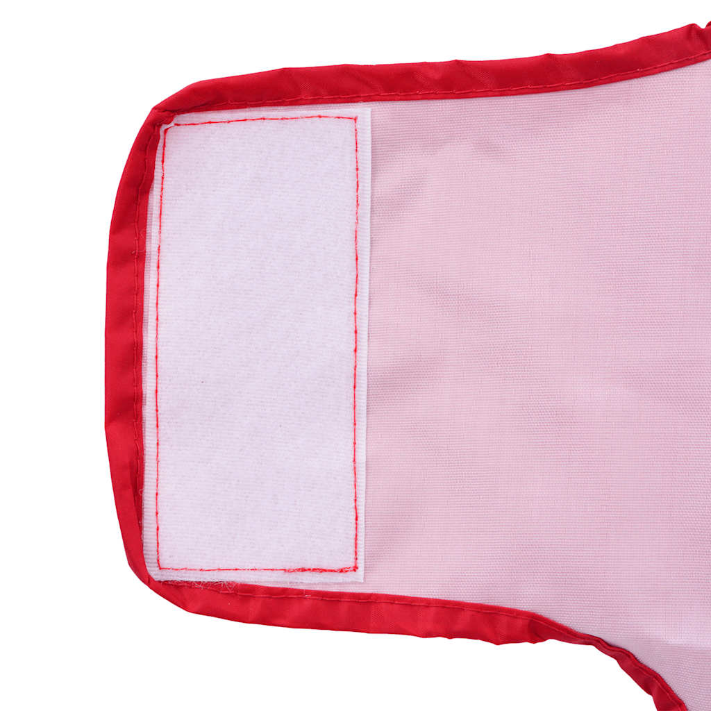 Hondenregenjas met reflecterende strips polyester rood M