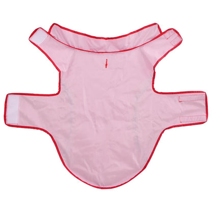 Hondenregenjas met reflecterende strips polyester rood L