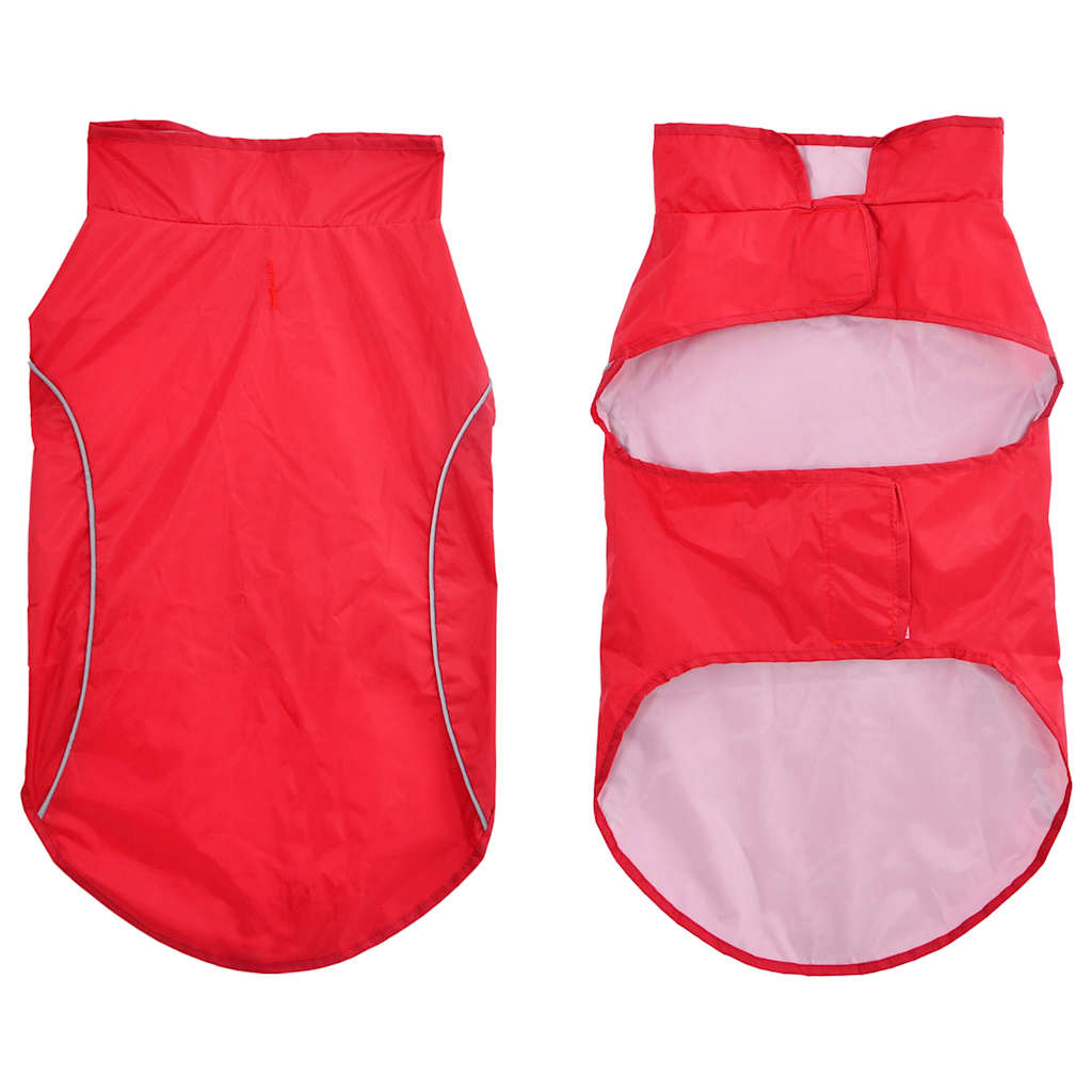 Hondenregenjas met reflecterende strepen Polyester Rood XL