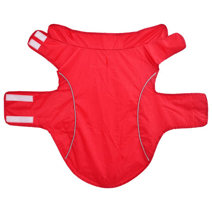 Hondenregenjas met reflecterende strepen Polyester Rood XL