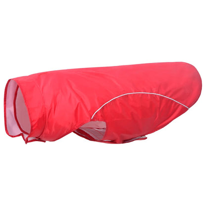 Hondenregenjas met reflecterende strips polyester rood 3XL