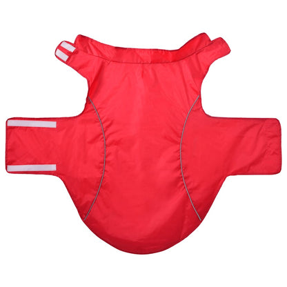 Hondenregenjas met reflecterende strips polyester rood 3XL