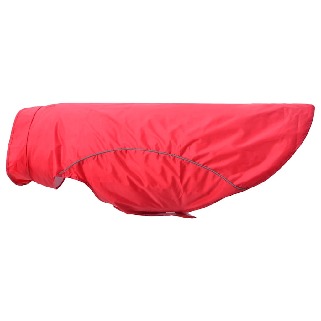 Hondenregenjas met reflecterende strips polyester rood 3XL