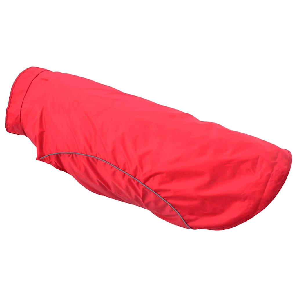 Hondenregenjas met reflecterende strips polyester rood 3XL