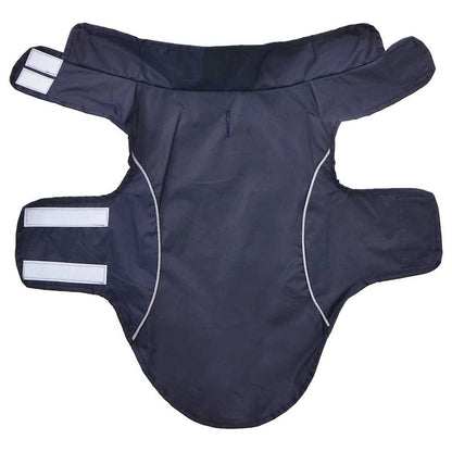 Hondenregenjas met reflecterende strips polyester blauw XXS