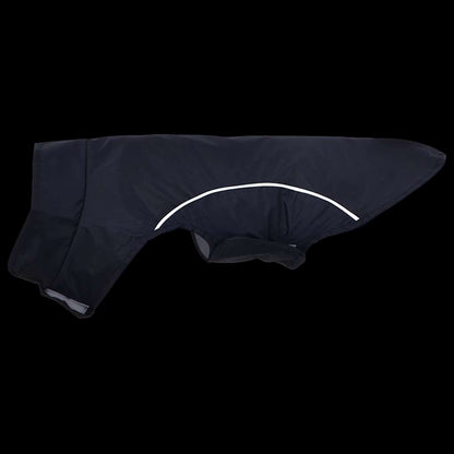 Hondenregenjas met reflecterende strips polyester blauw XXS