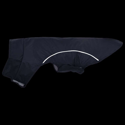 Hondenregenjas met reflecterende strips polyester blauw XS
