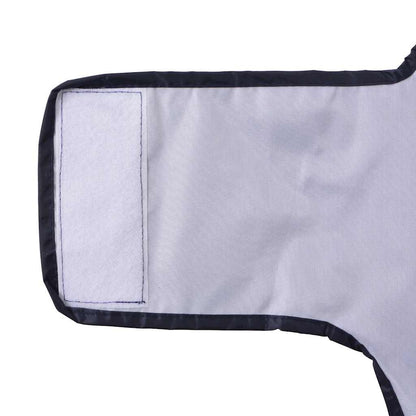Hondenregenjas met reflecterende strips polyester blauw XS