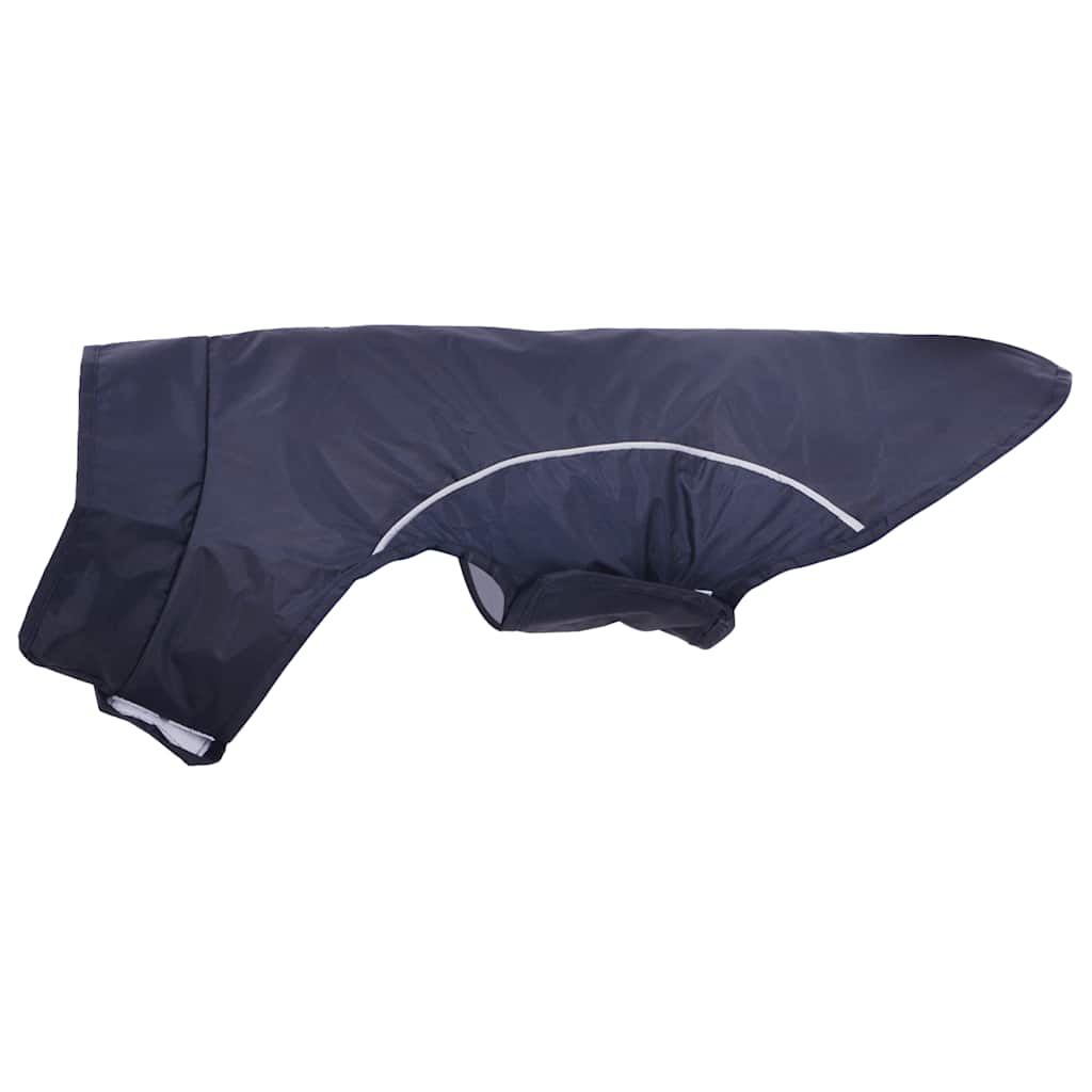 Hondenregenjas met reflecterende strips polyester marineblauw S
