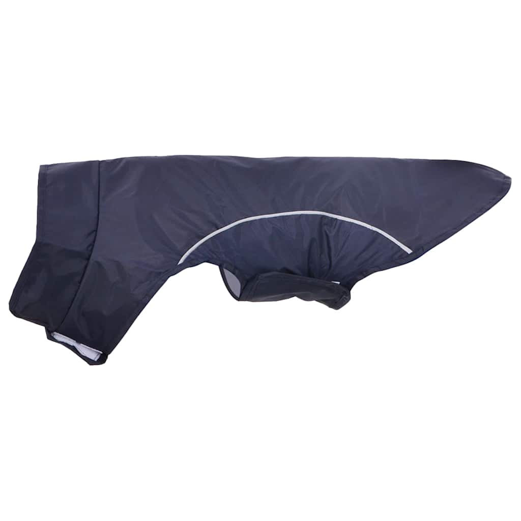 Hondenregenjas met reflecterende strips polyester marineblauw M