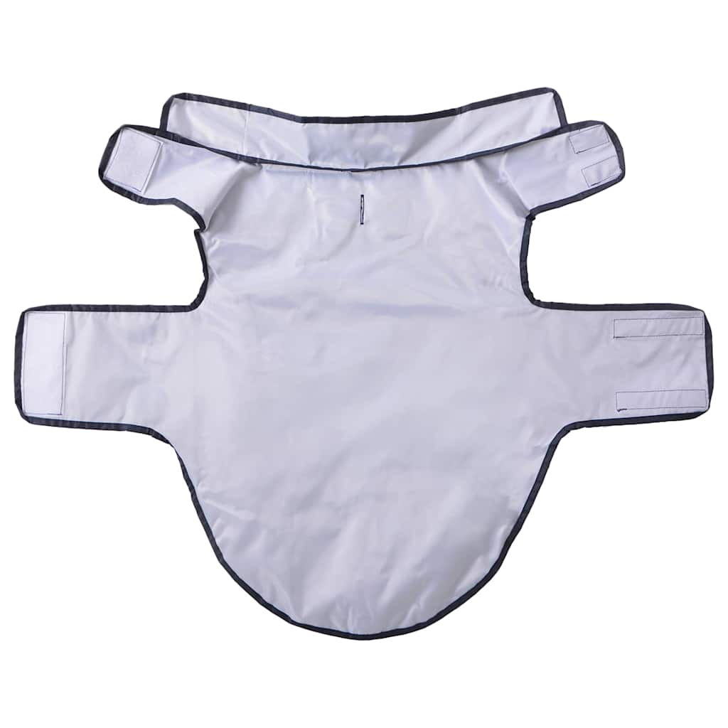Hondenregenjas met reflecterende strips polyester blauw XL