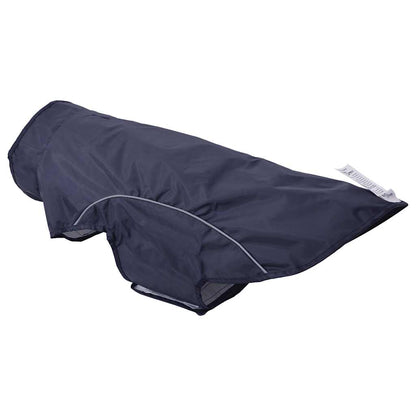 Hondenregenjas met reflecterende strips polyester blauw 2XL