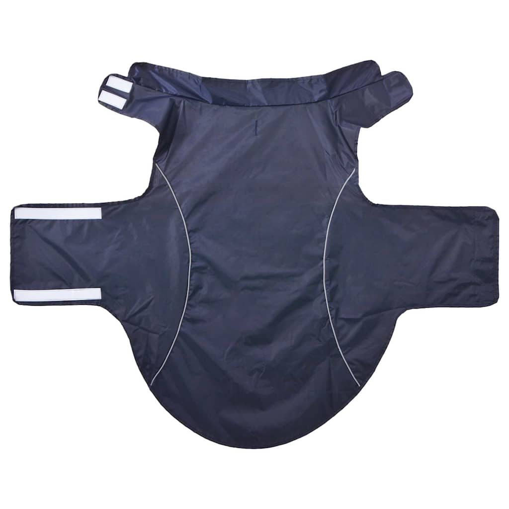 Hondenregenjas met reflecterende strips polyester blauw 3XL