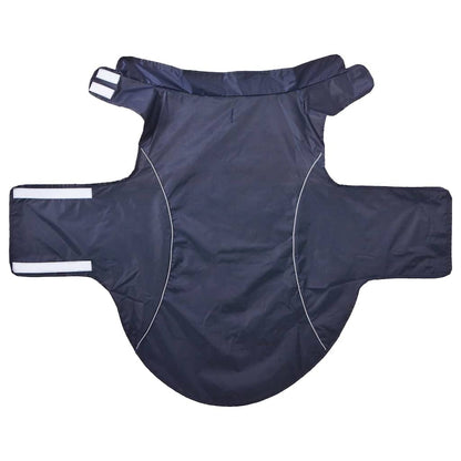 Hondenregenjas met reflecterende strips polyester blauw 3XL