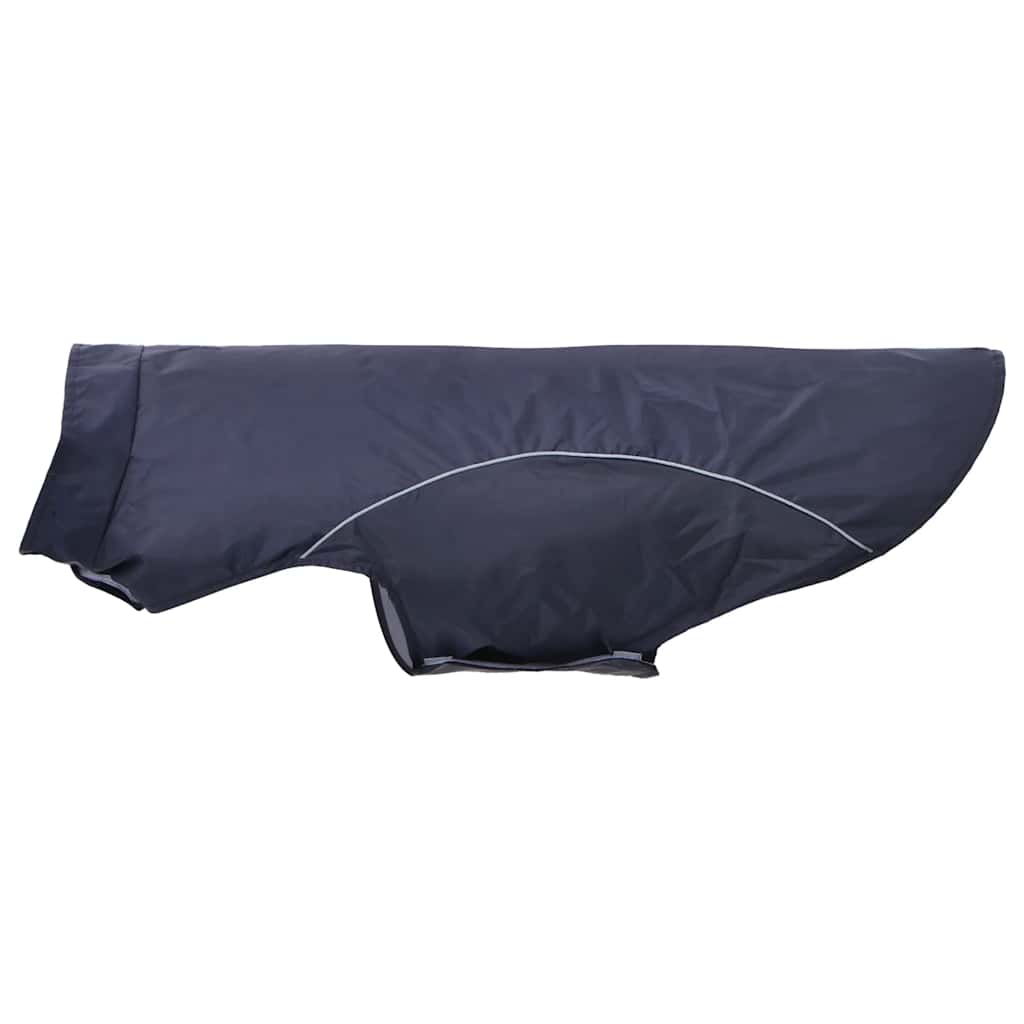 Hondenregenjas met reflecterende strips polyester blauw 3XL