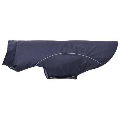 Hondenregenjas met reflecterende strips polyester blauw 3XL