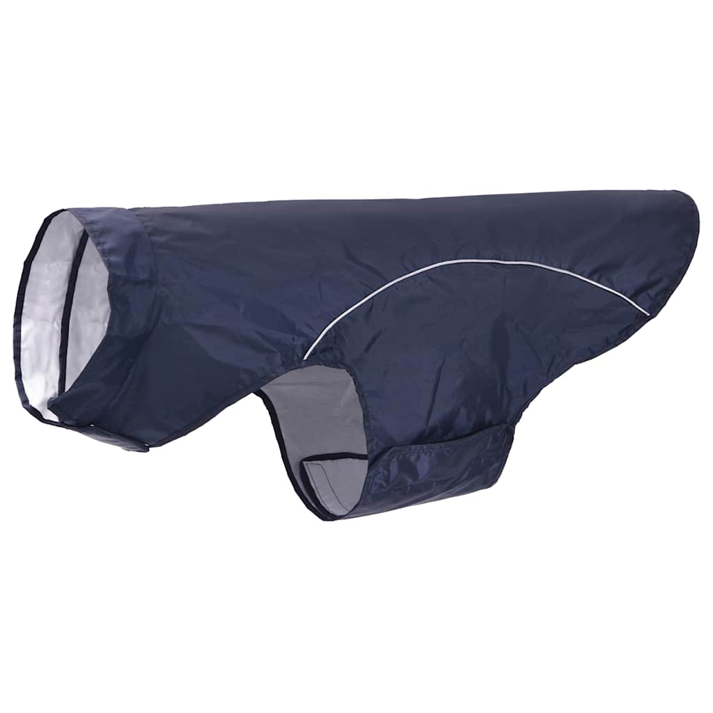 Hondenregenjas met reflecterende strips polyester blauw 4XL