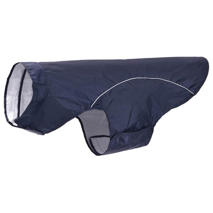 Hondenregenjas met reflecterende strips polyester blauw 4XL