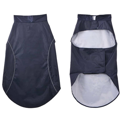 Hondenregenjas met reflecterende strips polyester blauw 4XL