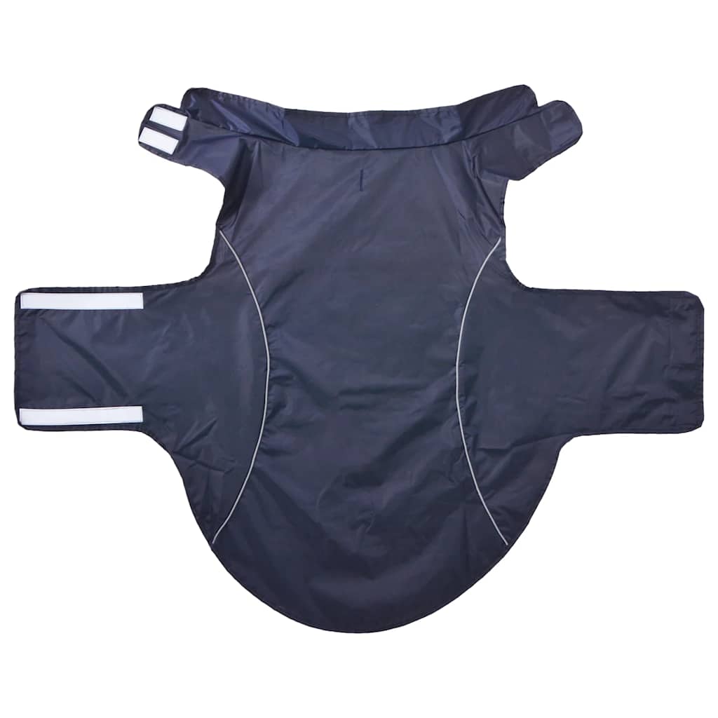 Hondenregenjas met reflecterende strips polyester blauw 4XL