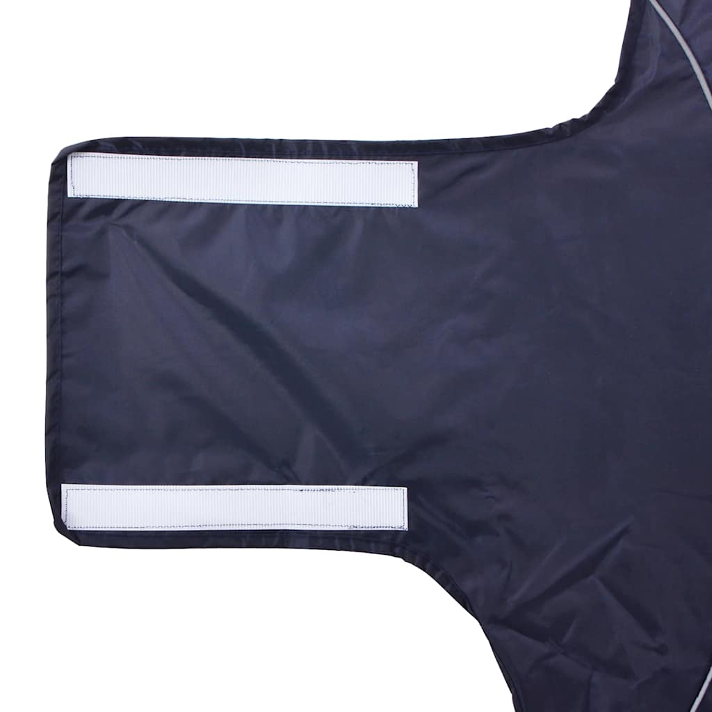 Hondenregenjas met reflecterende strips polyester blauw 4XL