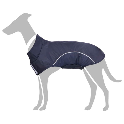 Hondenregenjas met reflecterende strips polyester blauw 4XL
