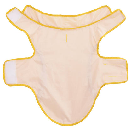 Hondenregenjas met reflecterende strips polyester geel XXS