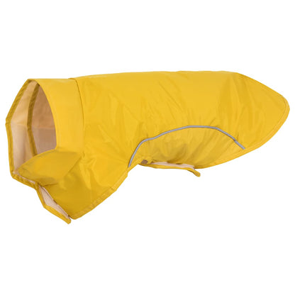 Hondenregenjas met reflecterende strips polyester geel XS