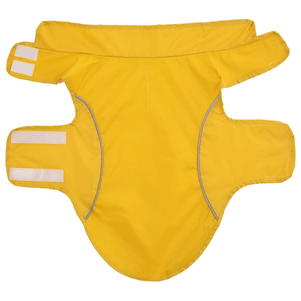 Hondenregenjas met reflecterende strips polyester geel XS