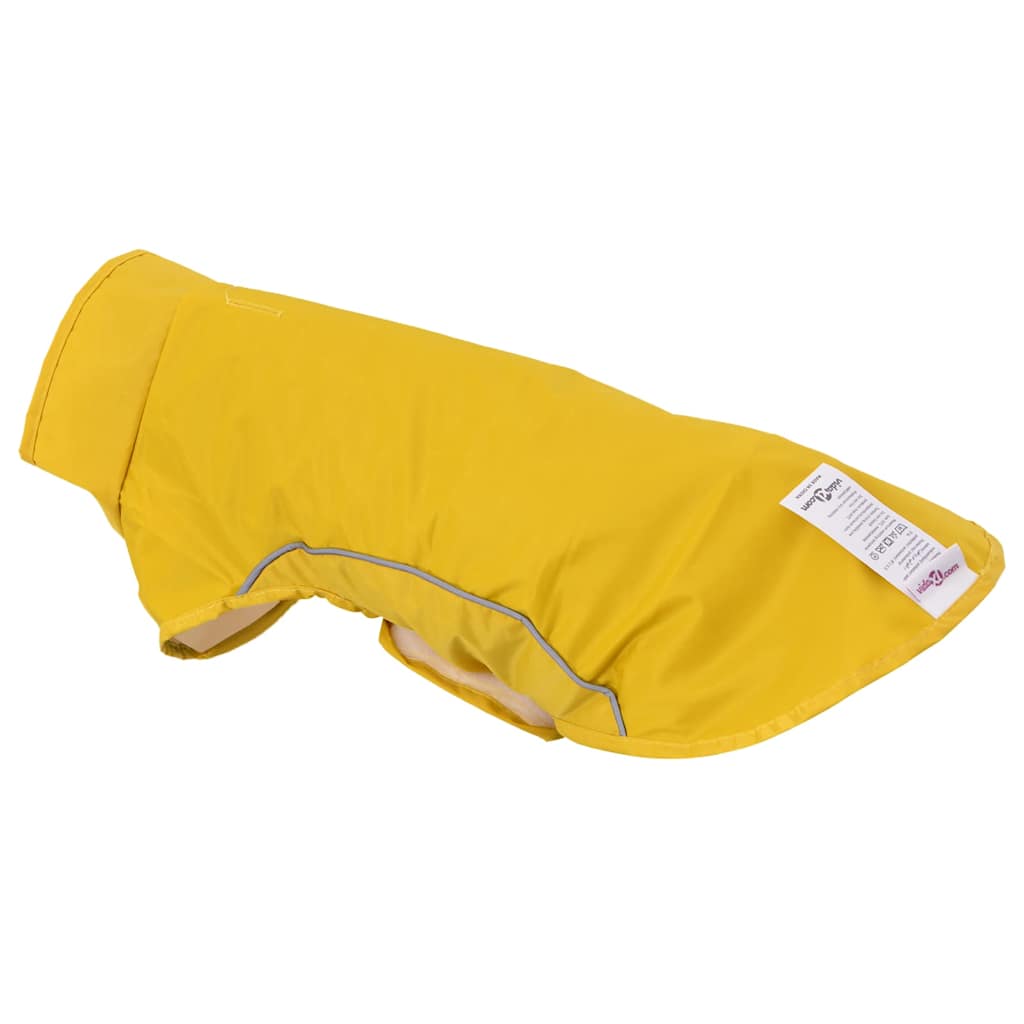 Hondenregenjas met reflecterende strips polyester geel XS