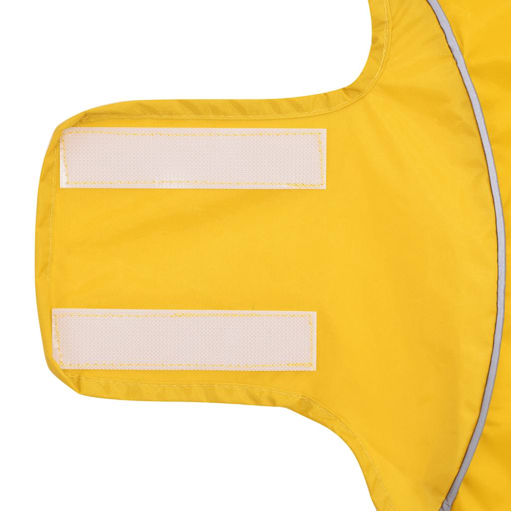 Hondenregenjas met reflecterende strips polyester geel XS